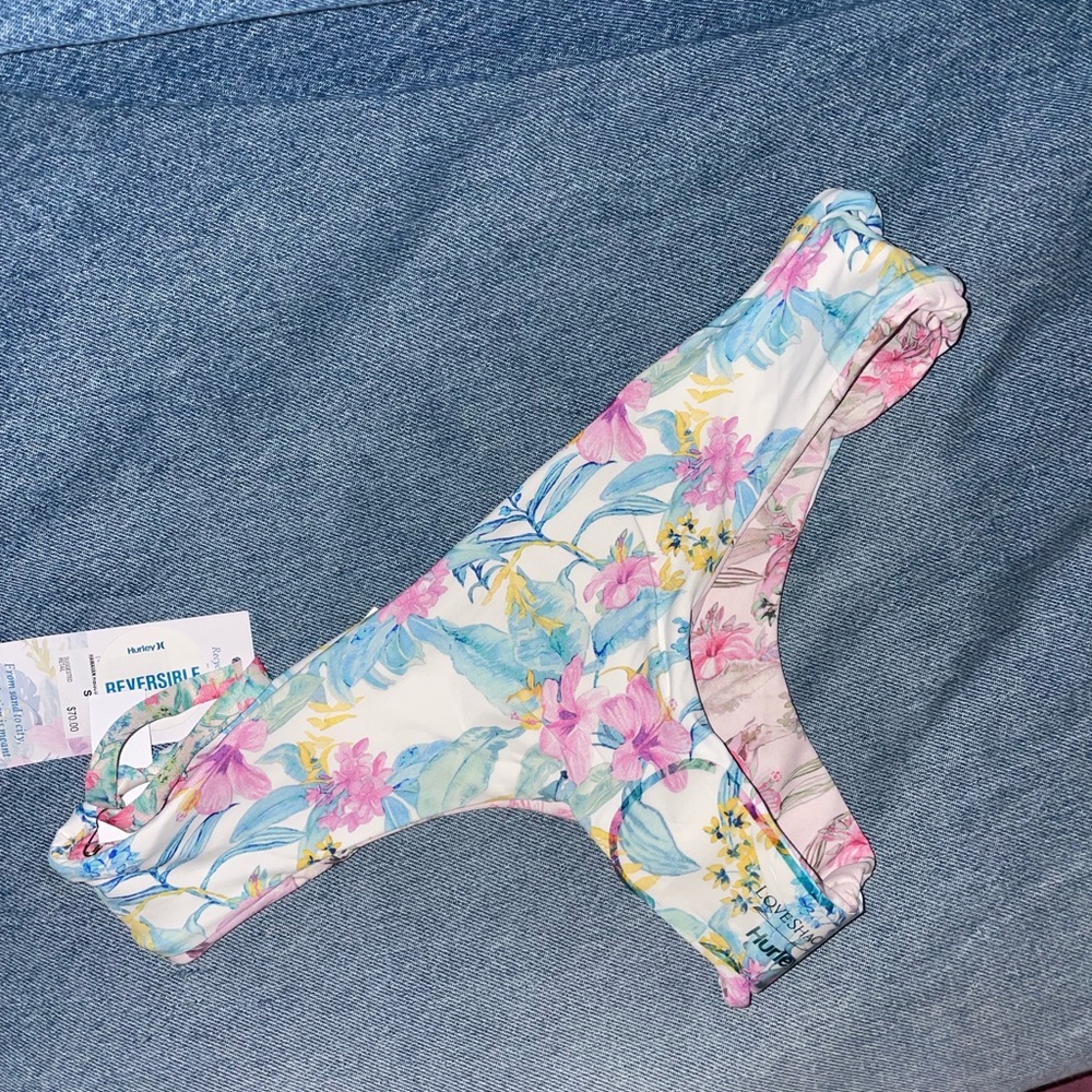 hurley love shack fancy bikini bottoms